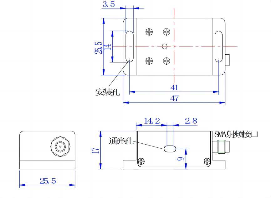 399 nm space AOM series Package TA