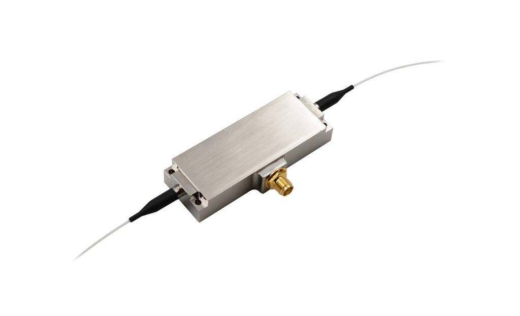 fiber-coupled acousto optic modulator