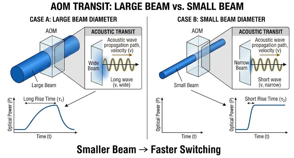 AOM beam diameter selection guide