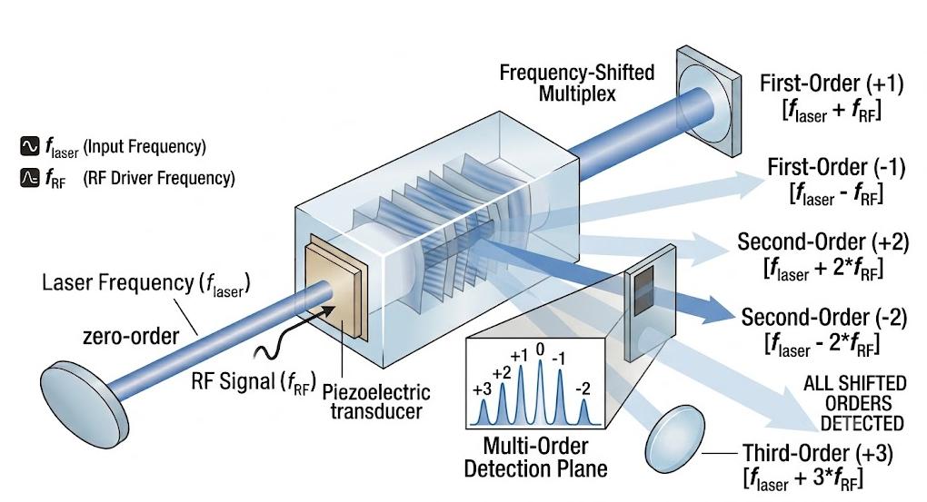 AOM setup for cold atom MOT experiment