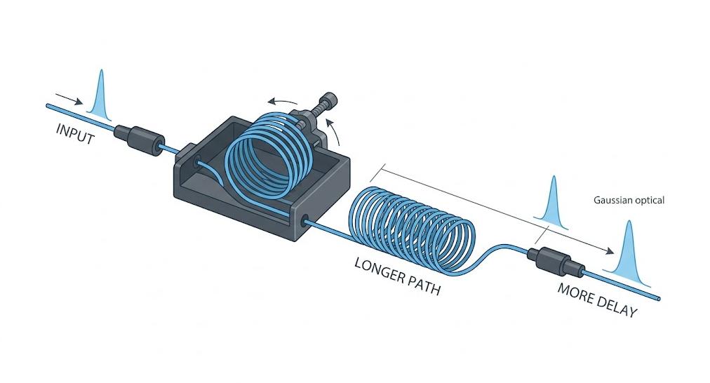 Optical delay line with longer optical path
